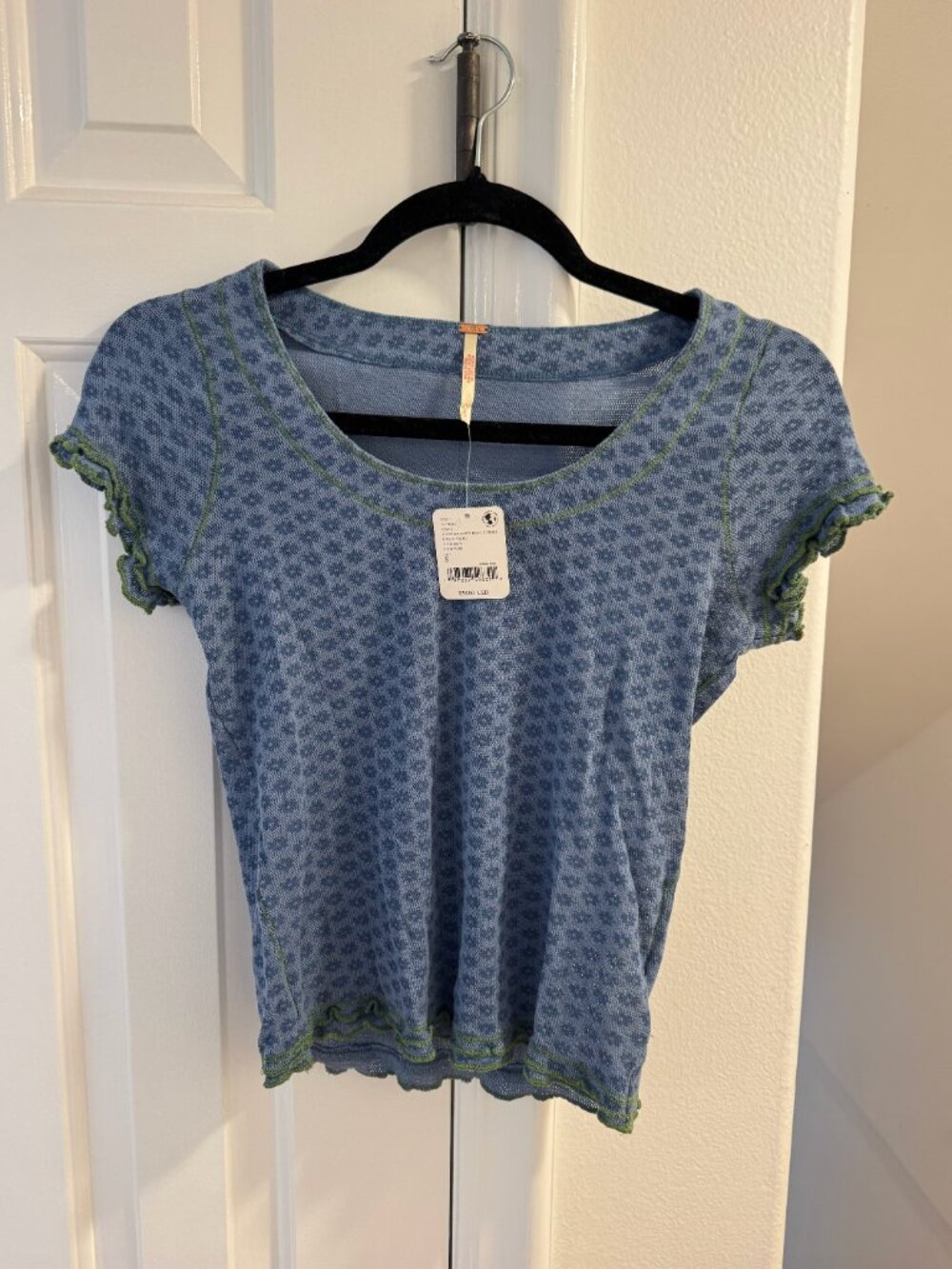 Free People Blue Daisy Top